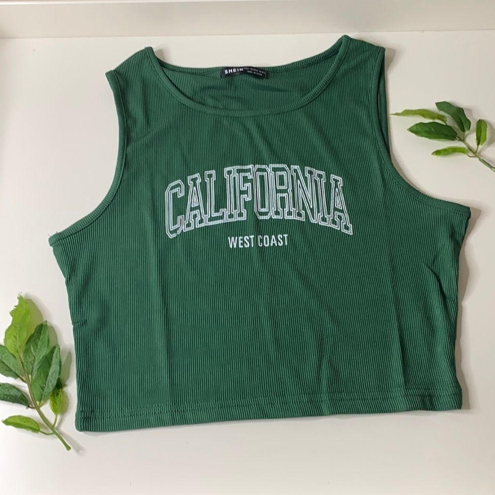 SHEIN California West Coast Crop Top US L 8/10